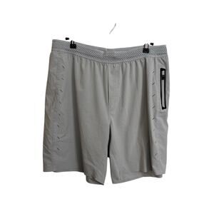 Ten Thousand Shorts Mens Large Light Gray Session Short 7" Lined Zippered Pocket